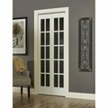 American Wood 24 x 80 in. 10-Lite Traditional Divided Bifold Door, Unfinished Pine 852720